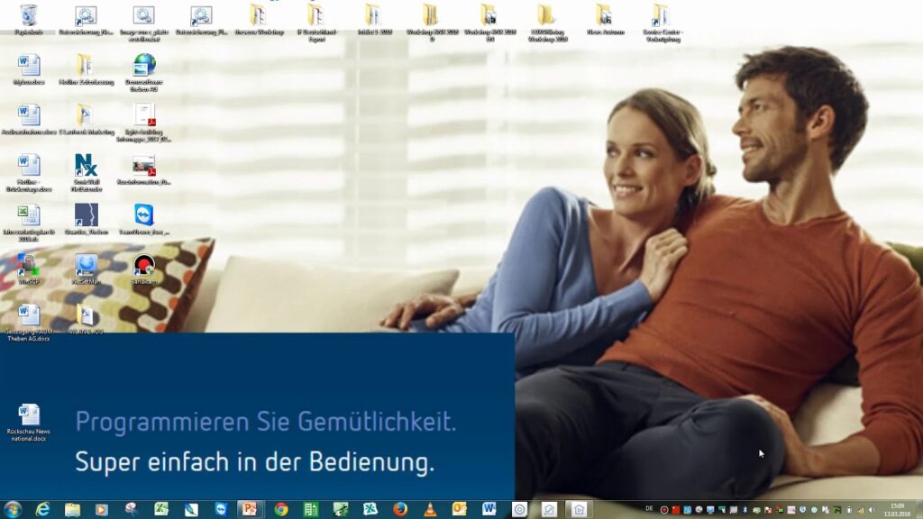 Windows Desktop mit LUXORliving Bildschirmhintergrund